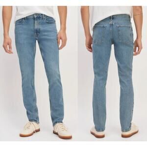 Everlane The Organic Cotton Slim-Fit Jeans Faded Sky Blue Men's Size 31x30 NWT